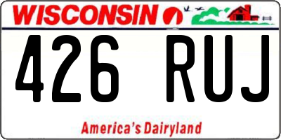 WI license plate 426RUJ