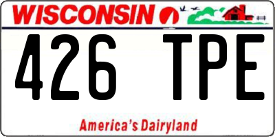 WI license plate 426TPE