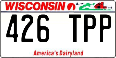 WI license plate 426TPP