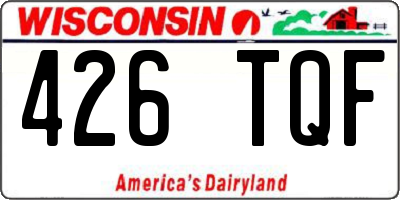 WI license plate 426TQF