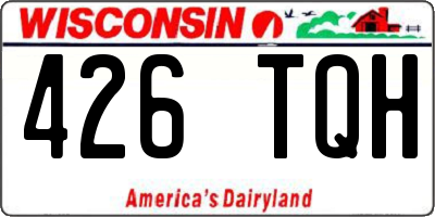 WI license plate 426TQH