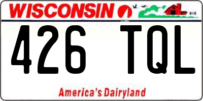WI license plate 426TQL