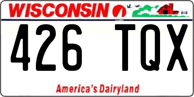 WI license plate 426TQX