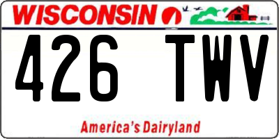 WI license plate 426TWV