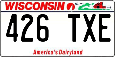WI license plate 426TXE