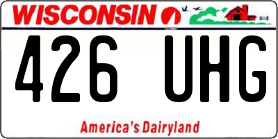 WI license plate 426UHG
