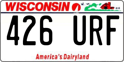 WI license plate 426URF