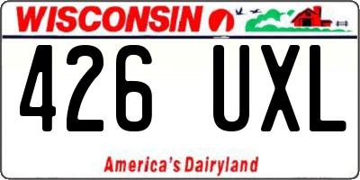 WI license plate 426UXL