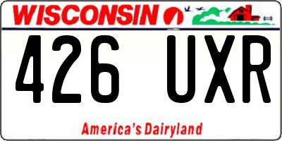 WI license plate 426UXR