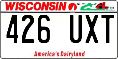 WI license plate 426UXT