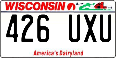 WI license plate 426UXU