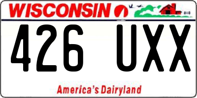 WI license plate 426UXX