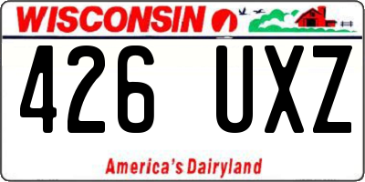 WI license plate 426UXZ