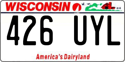 WI license plate 426UYL