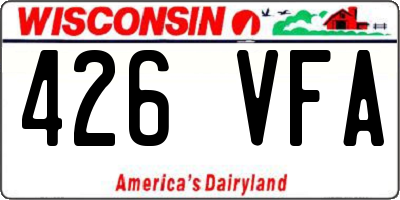 WI license plate 426VFA