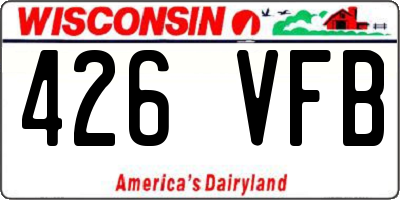 WI license plate 426VFB