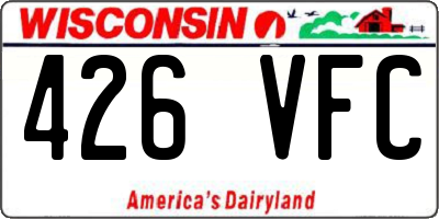 WI license plate 426VFC