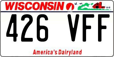 WI license plate 426VFF