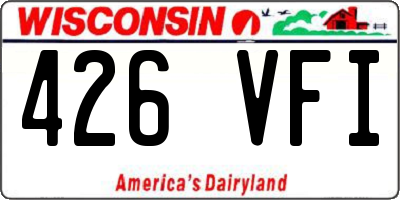 WI license plate 426VFI