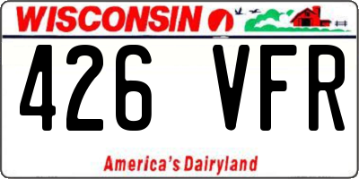WI license plate 426VFR