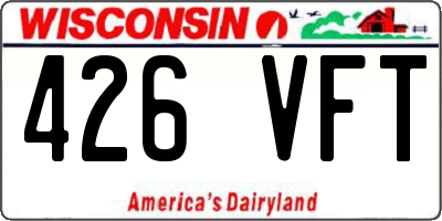 WI license plate 426VFT