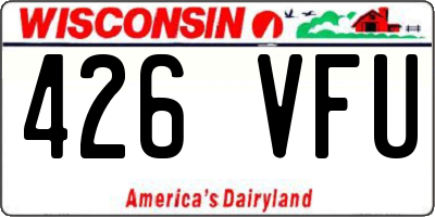 WI license plate 426VFU