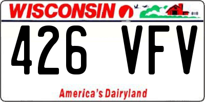 WI license plate 426VFV