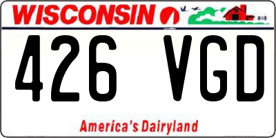 WI license plate 426VGD