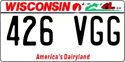 WI license plate 426VGG