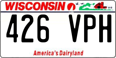 WI license plate 426VPH