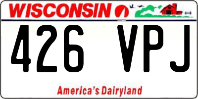 WI license plate 426VPJ