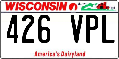 WI license plate 426VPL