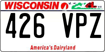 WI license plate 426VPZ