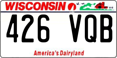 WI license plate 426VQB