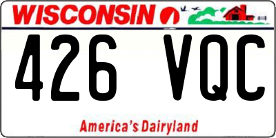 WI license plate 426VQC