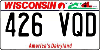 WI license plate 426VQD