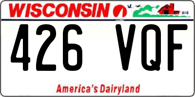 WI license plate 426VQF