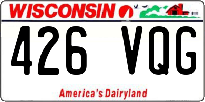 WI license plate 426VQG