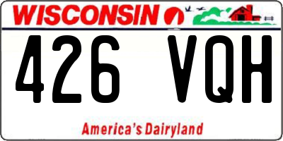 WI license plate 426VQH