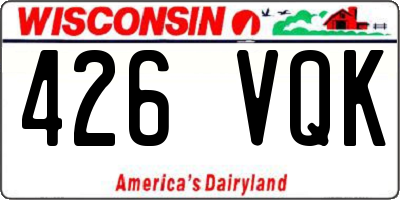 WI license plate 426VQK