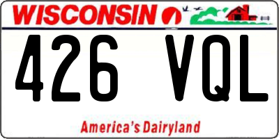 WI license plate 426VQL