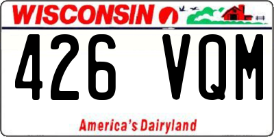 WI license plate 426VQM