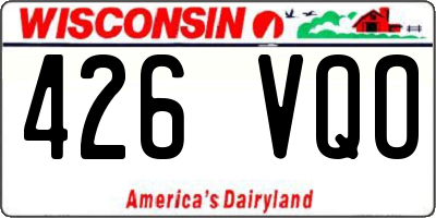 WI license plate 426VQO