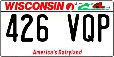 WI license plate 426VQP