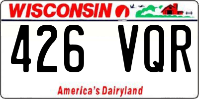 WI license plate 426VQR