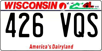 WI license plate 426VQS