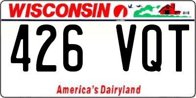 WI license plate 426VQT