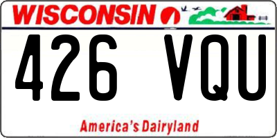 WI license plate 426VQU