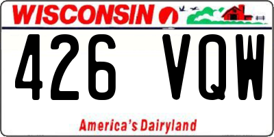 WI license plate 426VQW