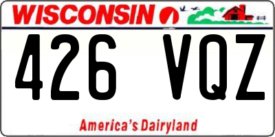 WI license plate 426VQZ